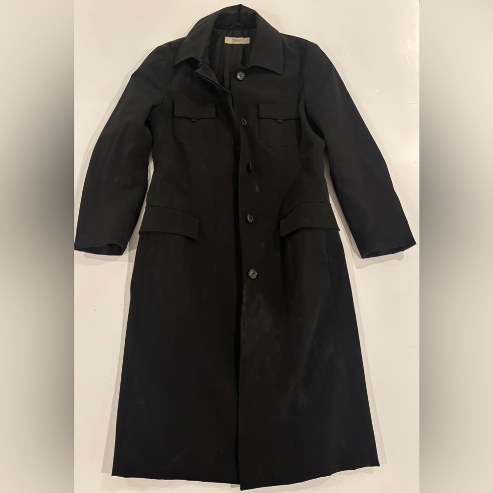 Prada Black Women's Trench Coat size 42